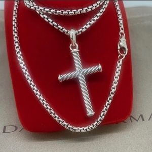 David Yurman Cable Cross with 2.7mm Chain